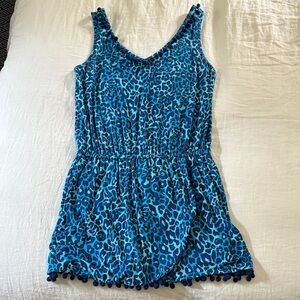 Lilly Pulitzer Blue Leopard Print Women’s One Piece